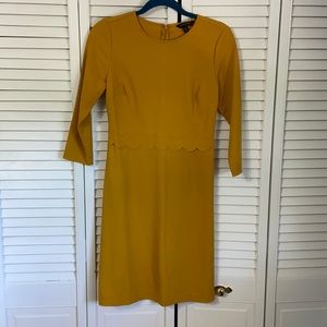Mustard banana republic dress.